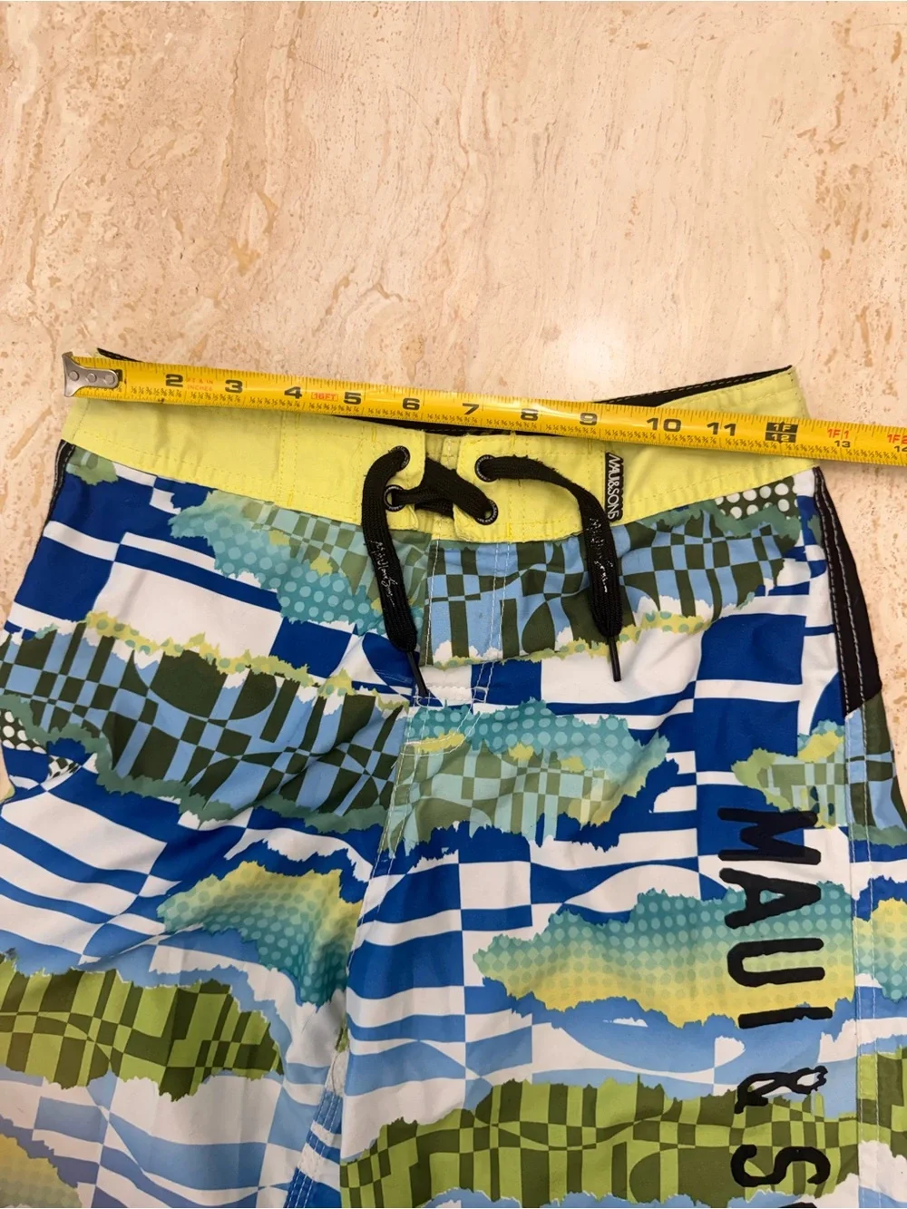 Maui and Sons Kids Boys Size 12 Blue & Green Boardshorts
